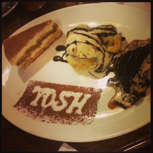 TOSH trio dessert platter