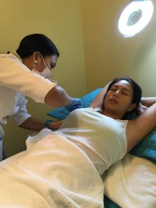 underarm scrubbing